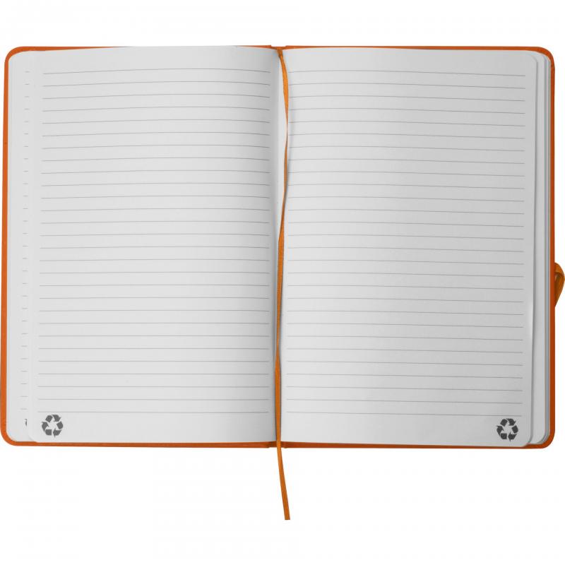 Notizbuch mit Gravur / DIN A5 / Umschlag aus PU / 160 Seiten / Farbe: orange