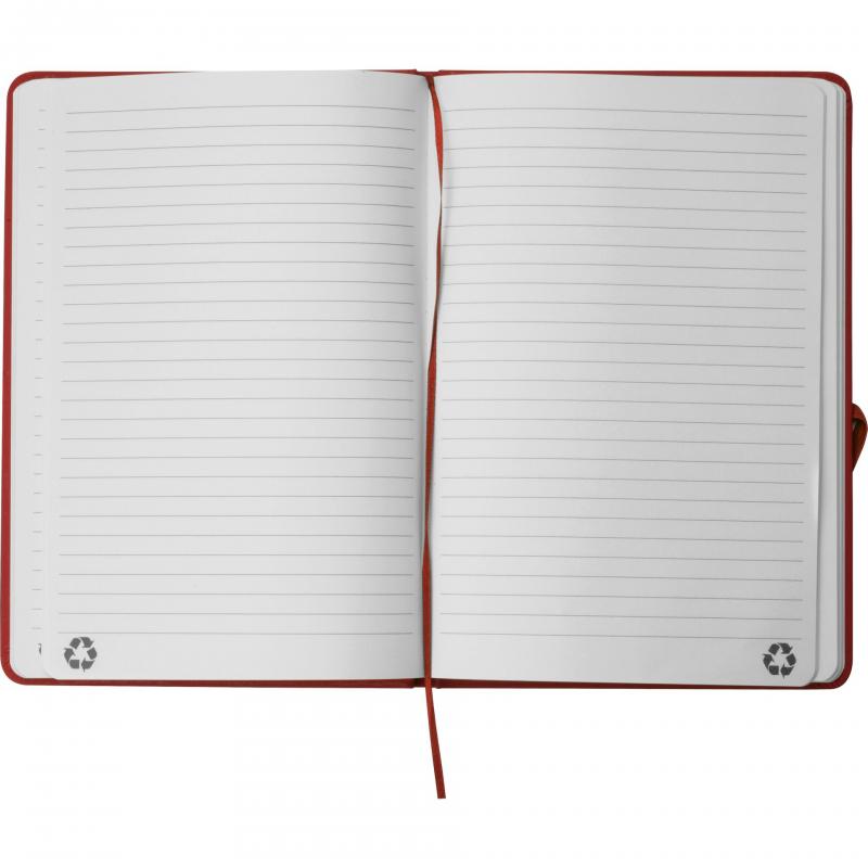 Notizbuch mit Gravur / DIN A5 / Umschlag aus PU / 160 Seiten / Farbe: rot