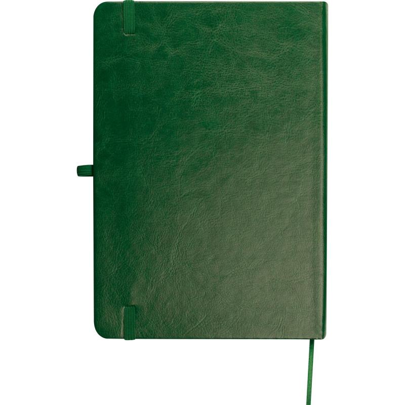 Notizbuch mit Kugelschreiber mit Namensgravur - A5 - 192 S.- PU Cover dunkelgrün
