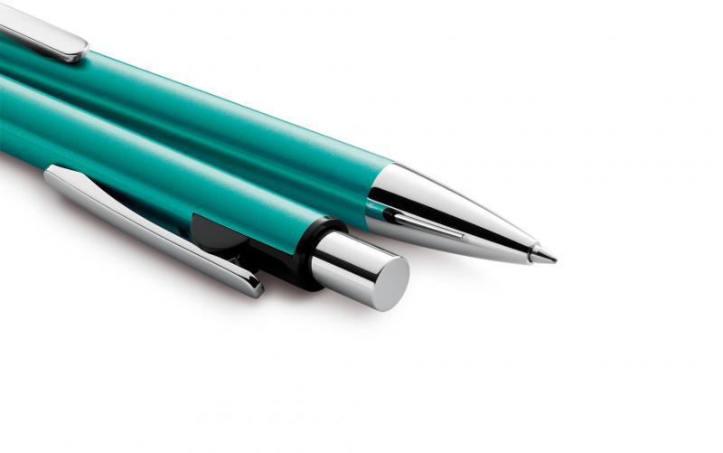 Pelikan Kugelschreiber Snap Metallic mit Gravur / Farbe: türkis