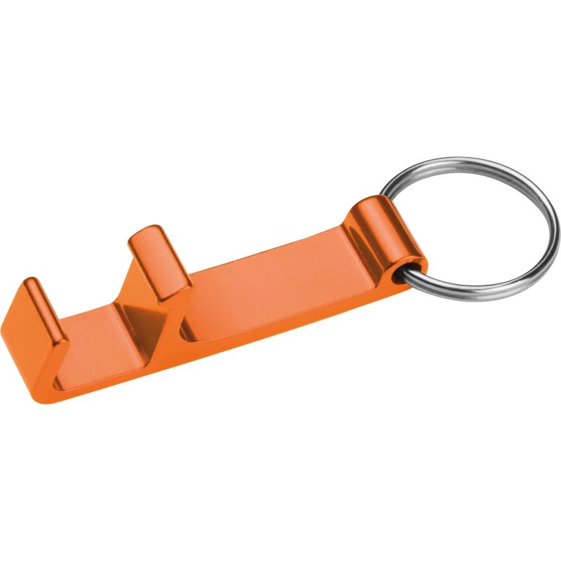 Schlüsselanhänger mit Gravur / mit Flaschenöffner / Farbe: orange