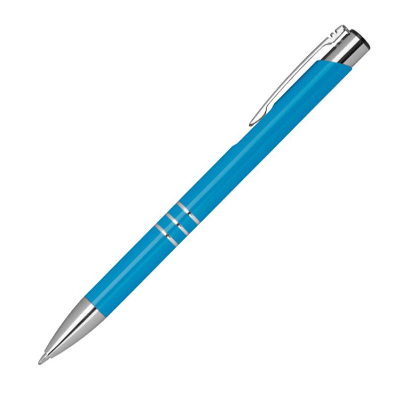 Schreibset mit Gravur / Touchpen Kugelschreiber + Kugelschreiber / hellblau