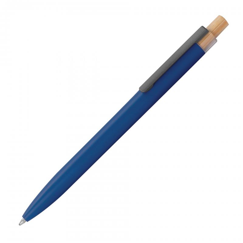 Schreibset mit Kugelschreiber und Rollerball aus Metall mit Gravur / Farbe: blau