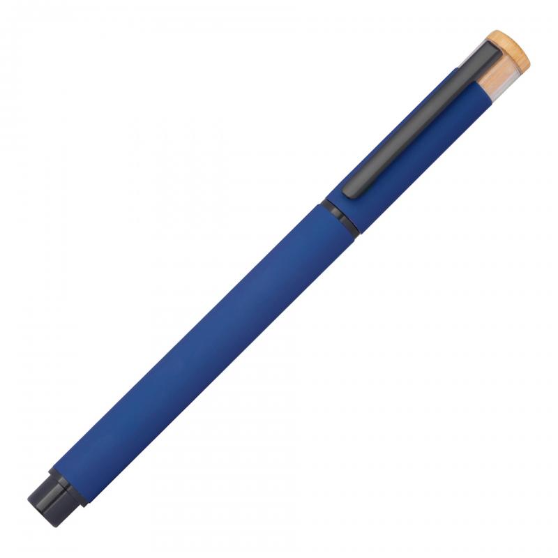 Schreibset mit Kugelschreiber und Rollerball aus Metall mit Gravur / Farbe: blau