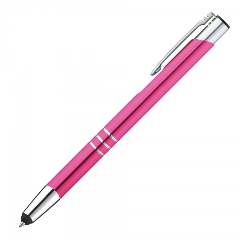 Schreibset mit Namensgravur - Touchpen Kugelschreiber + Kugelschreiber - pink