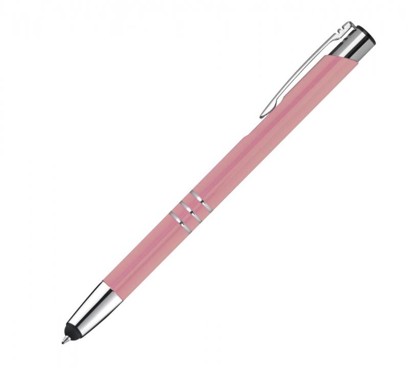 Schreibset mit Namensgravur - Touchpen Kugelschreiber + Kugelschreiber - rosé