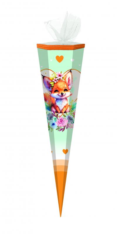 Schultüte / Zuckertüte / 85cm / eckig / "Fuchs"