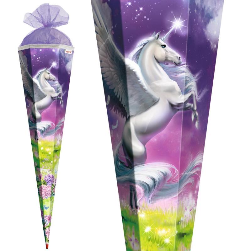 Schultüte mit Gravur / Zuckertüte / 85cm / eckig / "Magic Pegasus"