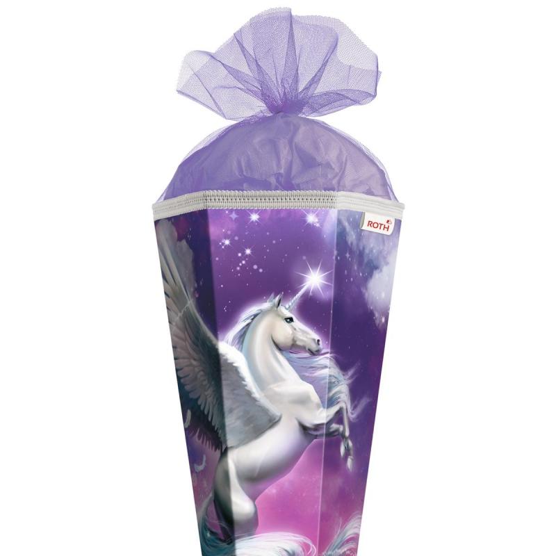 Schultüte mit Gravur / Zuckertüte / 85cm / eckig / "Magic Pegasus"