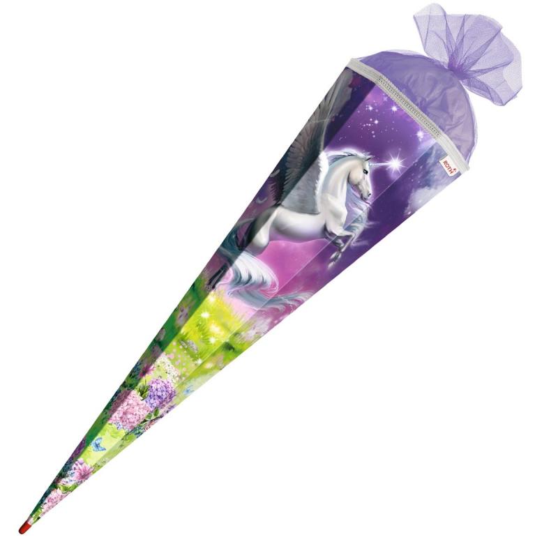 Schultüte mit Gravur / Zuckertüte / 85cm / eckig / "Magic Pegasus"