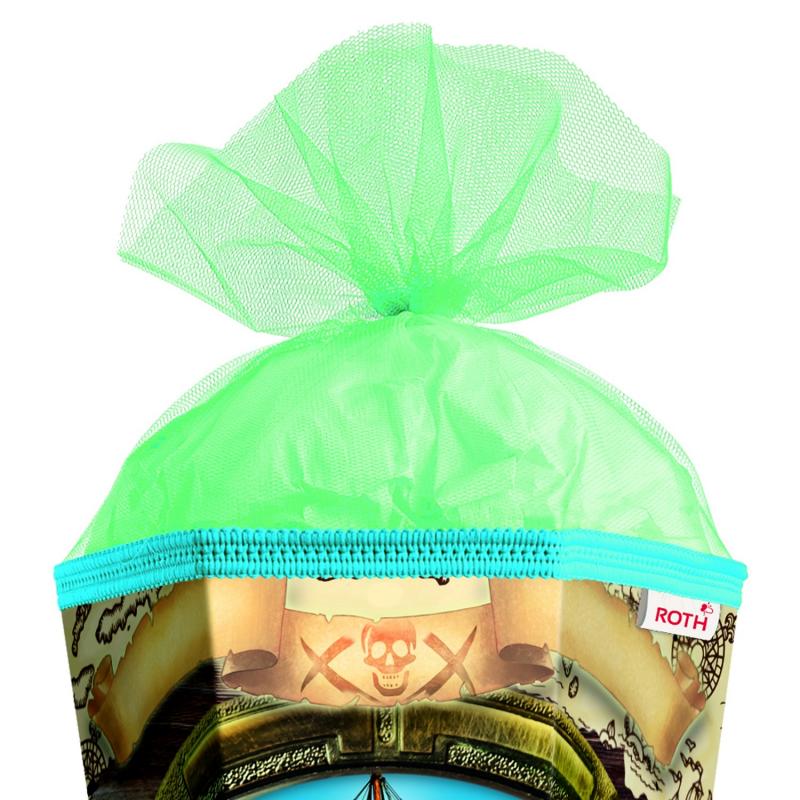 Schultüte mit Gravur / Zuckertüte / 85cm / eckig / "Piratenschiff"