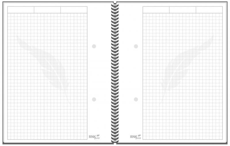 Spiral-Kladde mit Namensgravur - Notizbuch A5 - 96 Bl. kariert - Farbe: schwarz