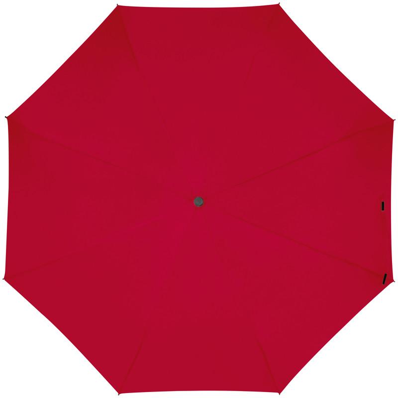 Taschenschirm mit Gravur / aus Pongee mit Karabinergriff / Farbe: rot
