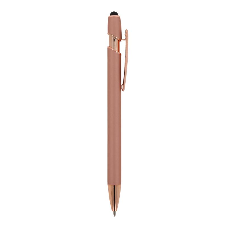 Touchpen Kugelschreiber "Roségold" mit Gravur / aus Metall / Farbe: roségold
