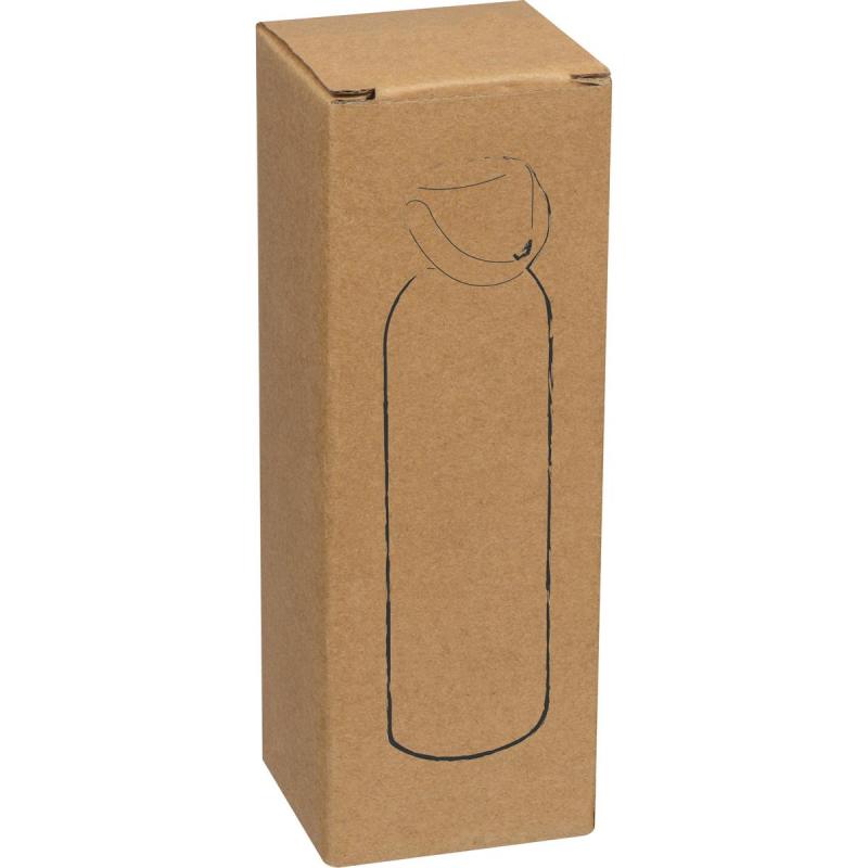 Trinkflasche aus recyceltem Aluminium mit Gravur / 600 ml / Farbe: weiß