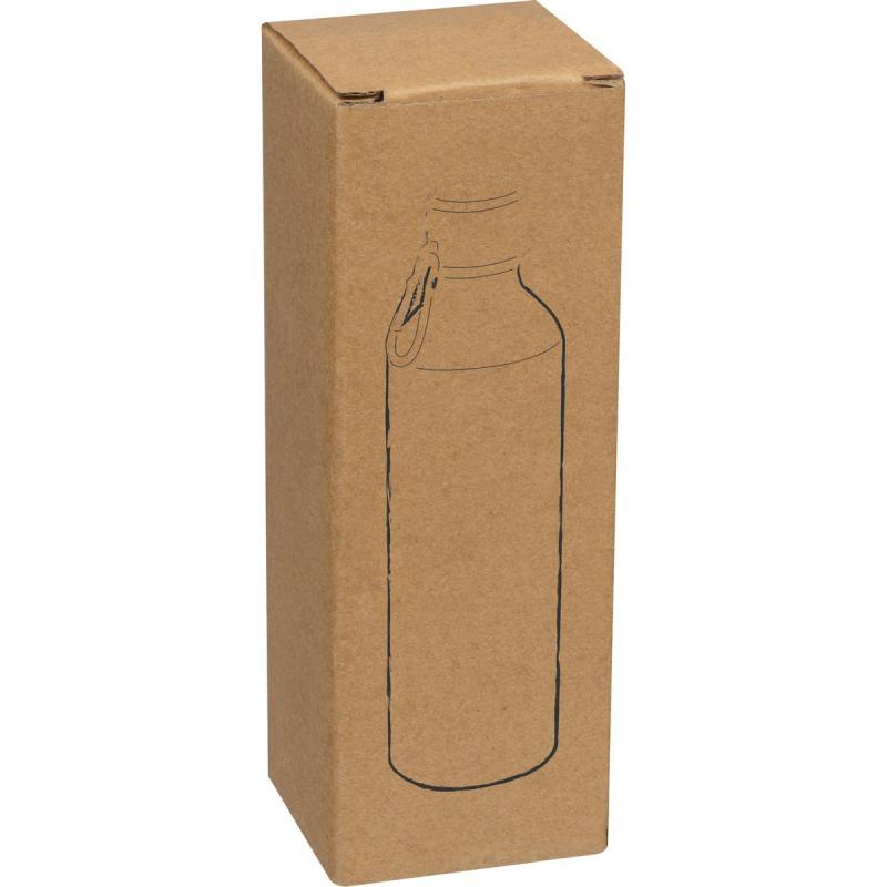 Trinkflasche aus recyceltem Aluminium mit Gravur / 750 ml / Farbe: silbergrau