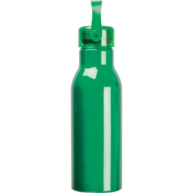Trinkflasche aus recyceltem Aluminium mit Namensgravur - 750ml - Farbe: grün
