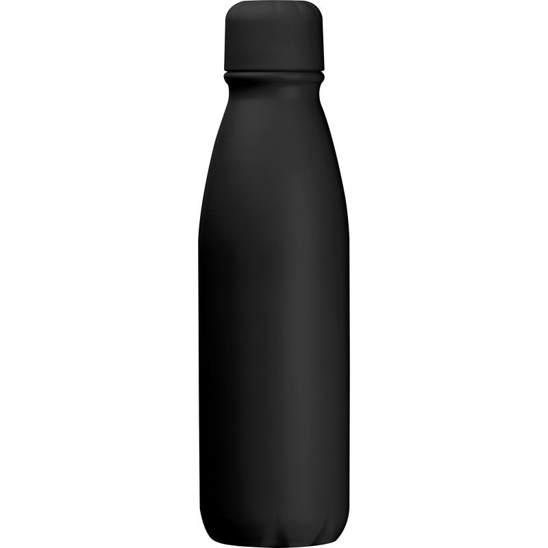 Trinkflasche mit Gravur / aus Aluminium / Füllmenge 0,6l / Farbe: schwarz