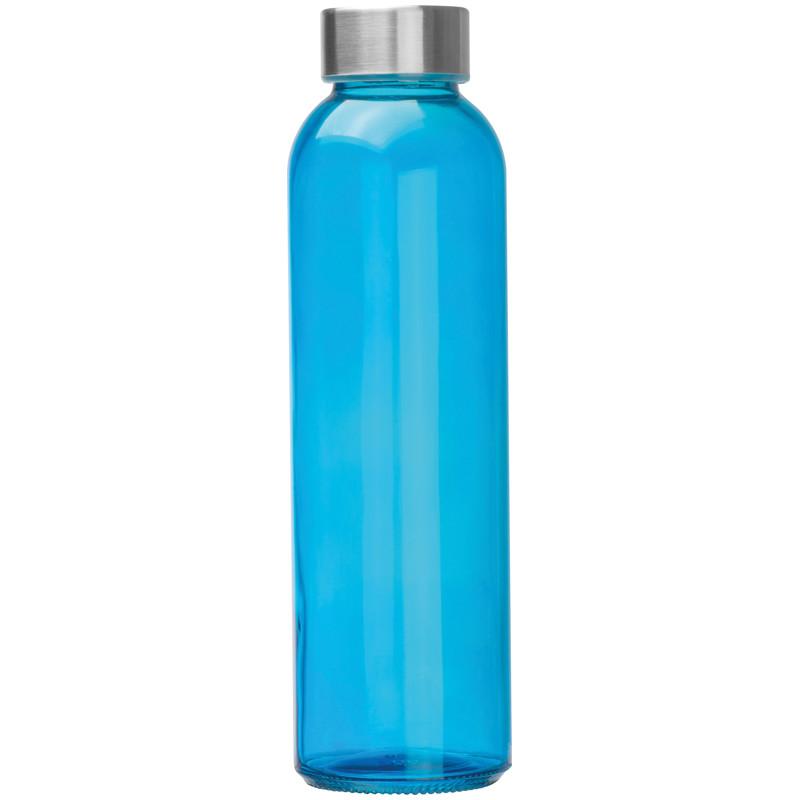 Trinkflasche mit Gravur / aus Glas / Füllmenge: 500ml / Farbe: blau