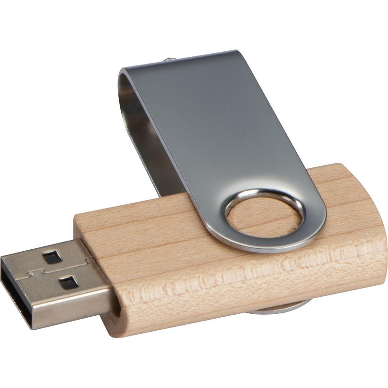 USB-Stick Twister mit Gravur / 8GB / aus Walnuss-Holz