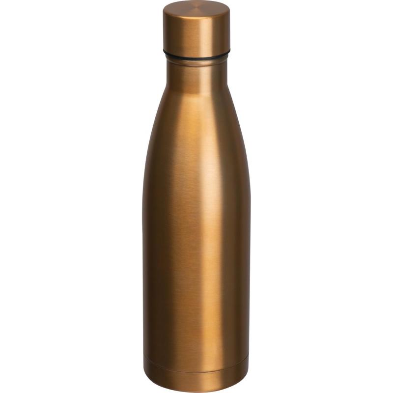 Vakuum Trinkflasche aus Edelstahl mit Gravur / 500ml / Farbe: gold