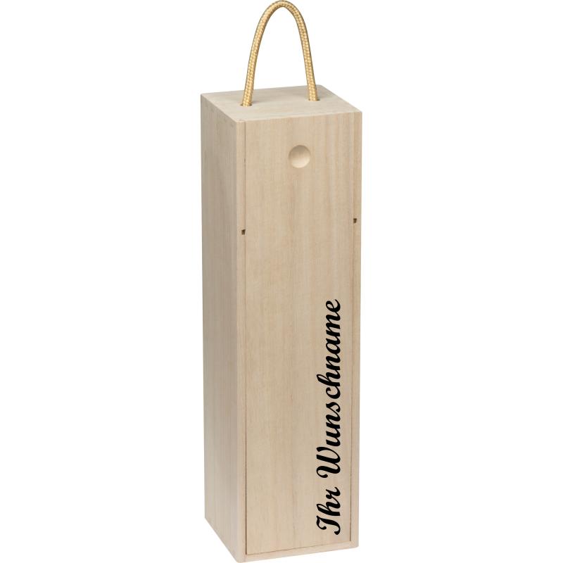 Weinbox aus Holz mit Namensgravur - Weinkiste